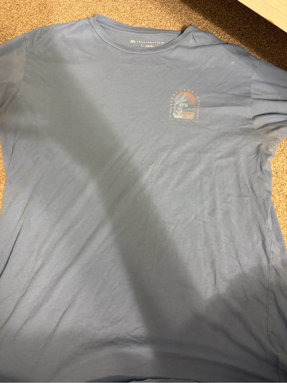 Travis Mathew Men's Sky Blue Short Sleeve Graphic Tee